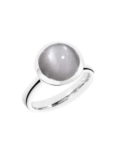 Shop Tamara Comolli Bouton 18k White Gold & Grey Moonstone Large Ring