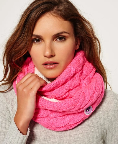 Shop Superdry Clarrie Snood In Pink