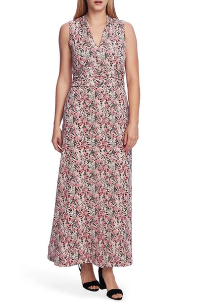 Shop Vince Camuto Peony Fields Floral Maxi Dress In Coral Blossom
