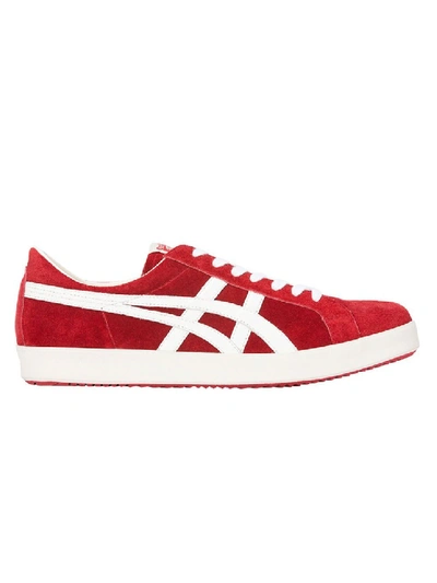 Shop Onitsuka Tiger Red Suede Low-top Nippon Made Sneakers In White