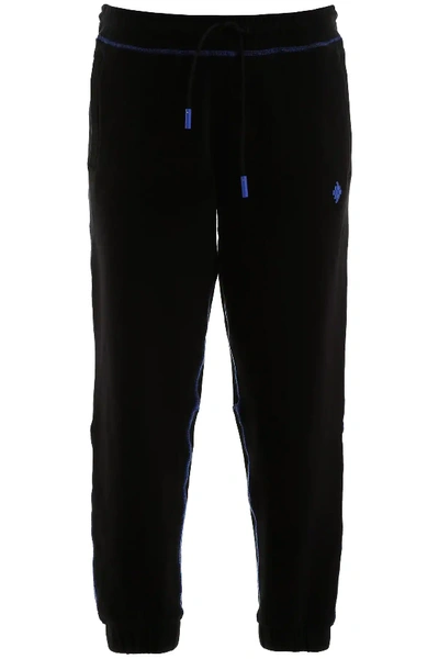 Shop Marcelo Burlon County Of Milan Tiger Trackpants In Black,blue