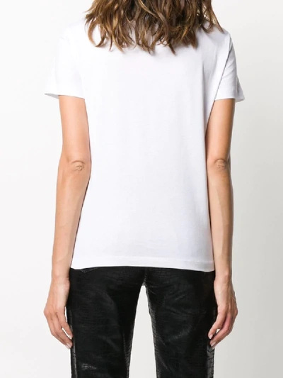 Shop Karl Lagerfeld Bauhaus Stacked-logo T-shirt In White
