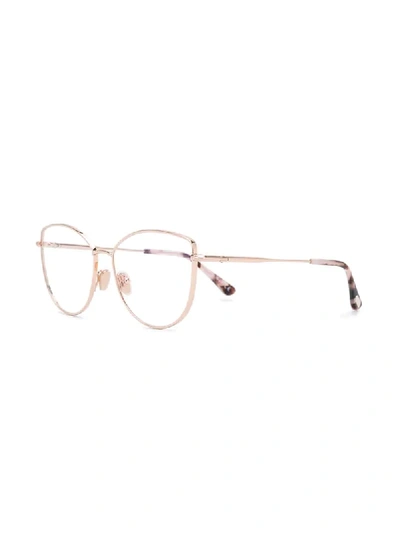 Tom Ford Tf5667b 028 Cat-eye Frame Glasses In Brown