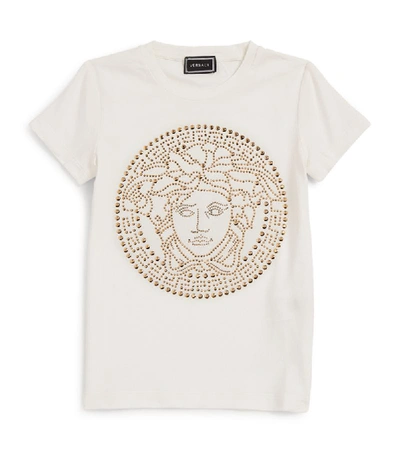 Shop Young Versace Embellished Medusa Logo T-shirt (4-14 Years)