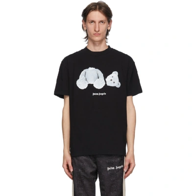 Palm Angels Ice Bear Print Cotton Jersey T-shirt In Black | ModeSens