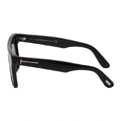 Shop Tom Ford Black Whyat Sunglasses In 01ashinblk