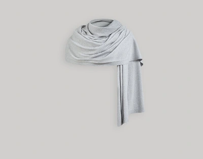 Shop Strathberry Cashmere Travel Wrap In Pearl Grey