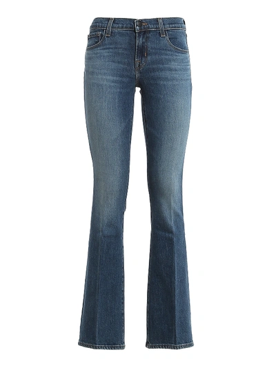 Shop J Brand Sallie Mid-rise Bootcut Jeans In Medium Wash