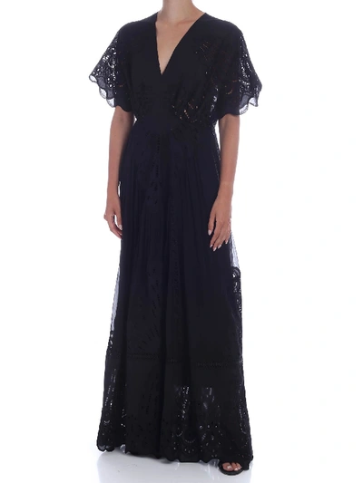 Shop Alberta Ferretti Long Dress In Black