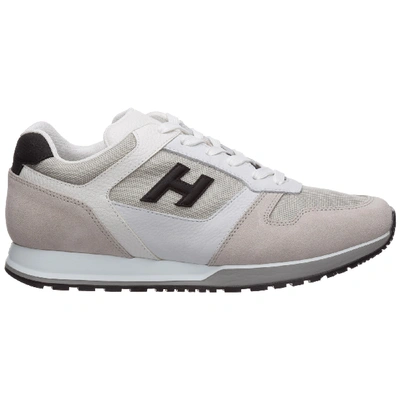 Shop Hogan Men's Shoes Suede Trainers Sneakers H321 In Beige