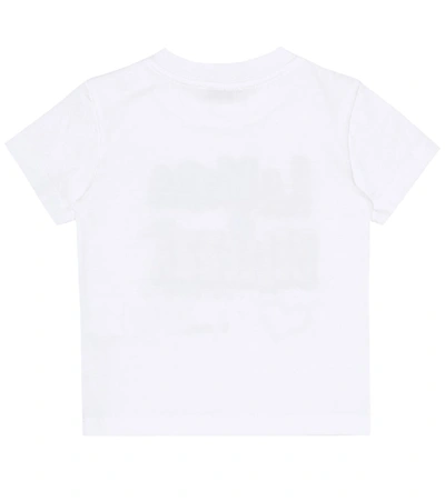 Shop Dolce & Gabbana Baby Printed Cotton T-shirt In White