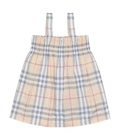 Shop Burberry Baby Joan Dress And Bloomers Set In Beige