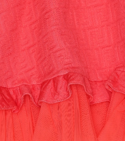 Shop Fendi Ff Jacquard Dress In Pink