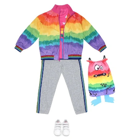 Shop Stella Mccartney Rainbow Monster Drawstring Backpack In Multicoloured