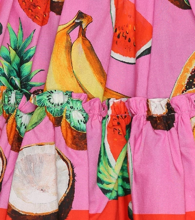 Shop Dolce & Gabbana Printed Cotton Skirt In Pink