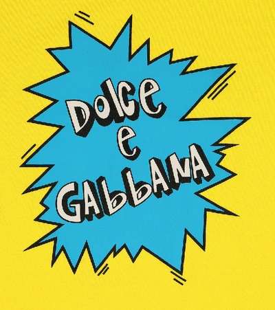 Shop Dolce & Gabbana Logo Cotton-jersey T-shirt In Yellow