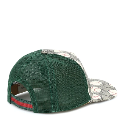 Shop Gucci Gg Printed Baseball Cap In Beige
