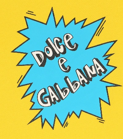 Shop Dolce & Gabbana Baby Printed Cotton T-shirt In Yellow