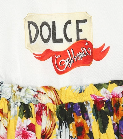 Shop Dolce & Gabbana Floral Jersey Dress In Multicoloured