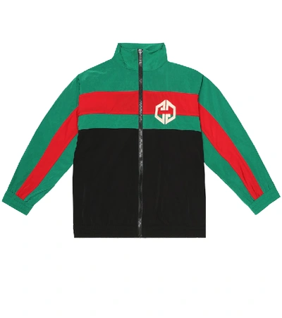 Shop Gucci Logo Track Jacket In Black