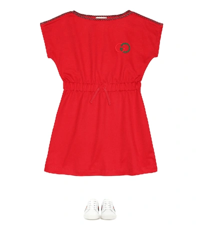 Shop Gucci Technical-jersey Dress In Red