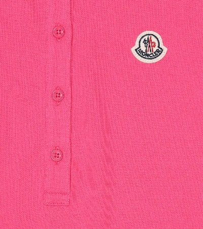 Shop Moncler Stretch-cotton Dress In Pink