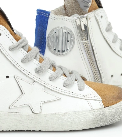 Shop Golden Goose Francy Leather Sneakers In White