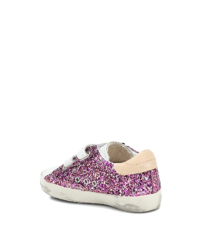 Shop Golden Goose Old School Glitter Sneakers In Pink