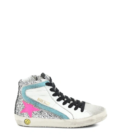 Shop Golden Goose Lea High-top Leather Sneakers In White