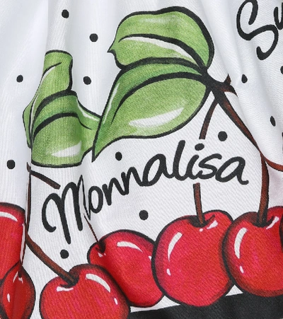 Shop Monnalisa Printed Cotton Miniskirt In Multicoloured