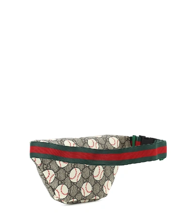 Shop Gucci Gg Printed Belt Bag In Beige