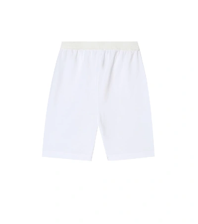 Shop Loro Piana Baby Stretch-cotton Bermuda Shorts In White