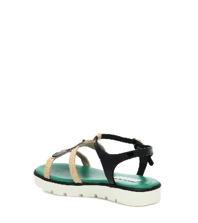 Shop Dolce & Gabbana Leather Sandals In Green