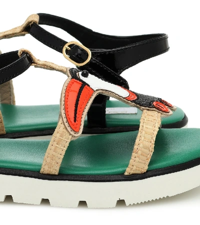 Shop Dolce & Gabbana Leather Sandals In Green
