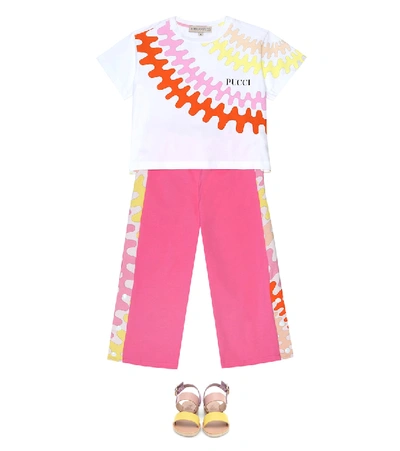 Shop Emilio Pucci Cotton-jersey Trackpants In Pink