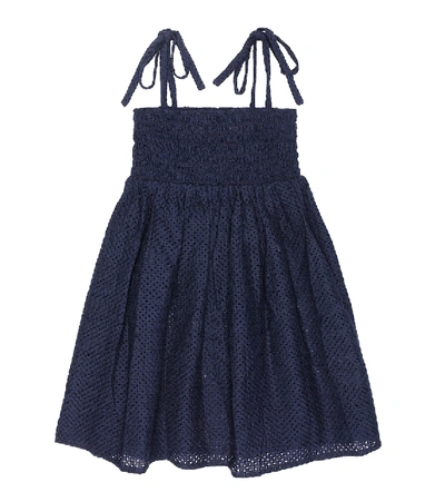 Shop Marysia Bumby Babydoll Cotton Dress In Blue
