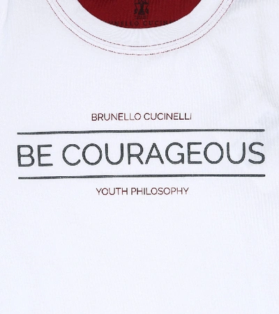 Shop Brunello Cucinelli Cotton-jersey T-shirt In White