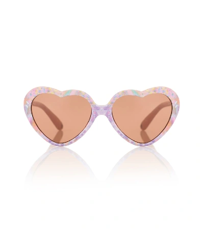 Shop Stella Mccartney Heart-shaped Sunglasses In Pink