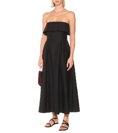 Shop The Row Dario Wool And Mohair Gown In Black