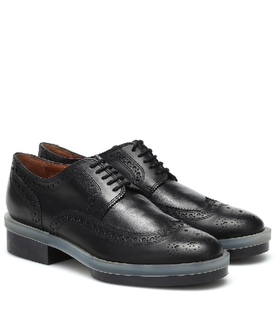 Shop Clergerie Richie Leather Brogues In Black