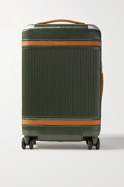 Shop Paravel Aviator Carry-on Hardshell Suitcase In Army Green