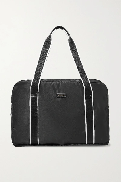 Shop Paravel Fold-up Leather And Grosgrain-trimmed Shell Weekend Bag In Black