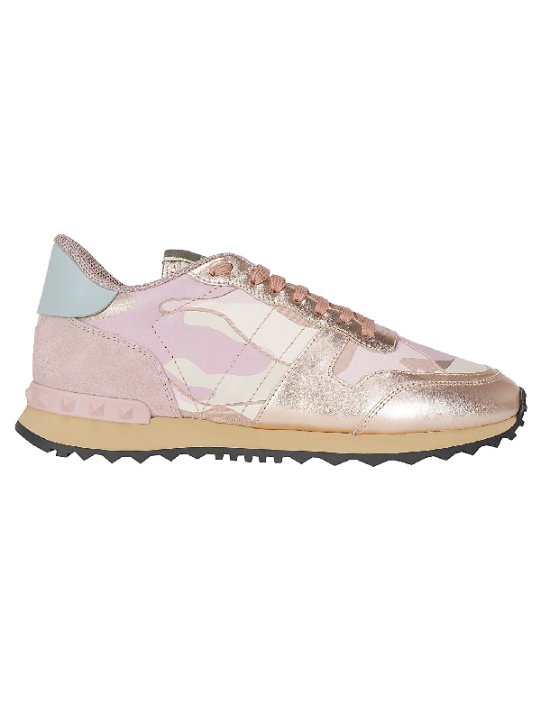 valentino garavani rockstud camouflage sneakers