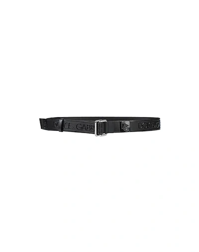 Shop Dolce & Gabbana Man Belt Black Size 38 Polyester, Soft Leather