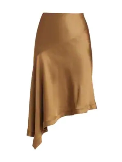 Shop Helmut Lang Asymmetrical Slip Skirt In Trench