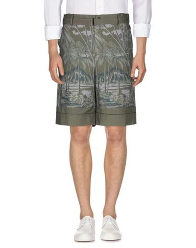 Shop Sacai Shorts & Bermuda Shorts In Military Green