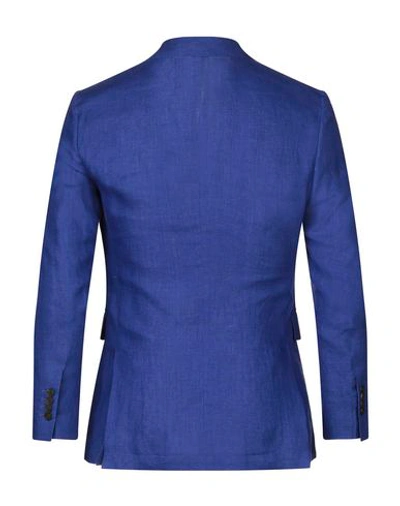 Shop Burberry Suit Jackets In Blue