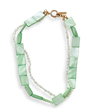 Shop Jennifer Behr Braga Necklace In Lime