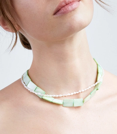 Shop Jennifer Behr Braga Necklace In Lime