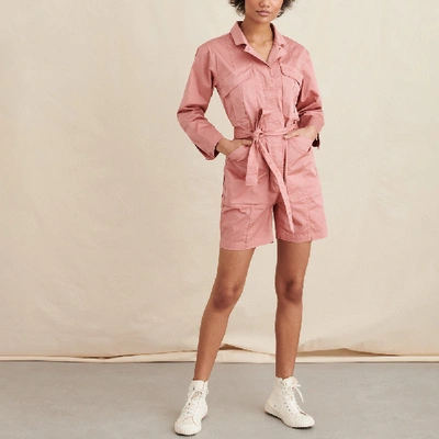 Shop Alex Mill Expedition Short Jumpsuit In Dirty Rose